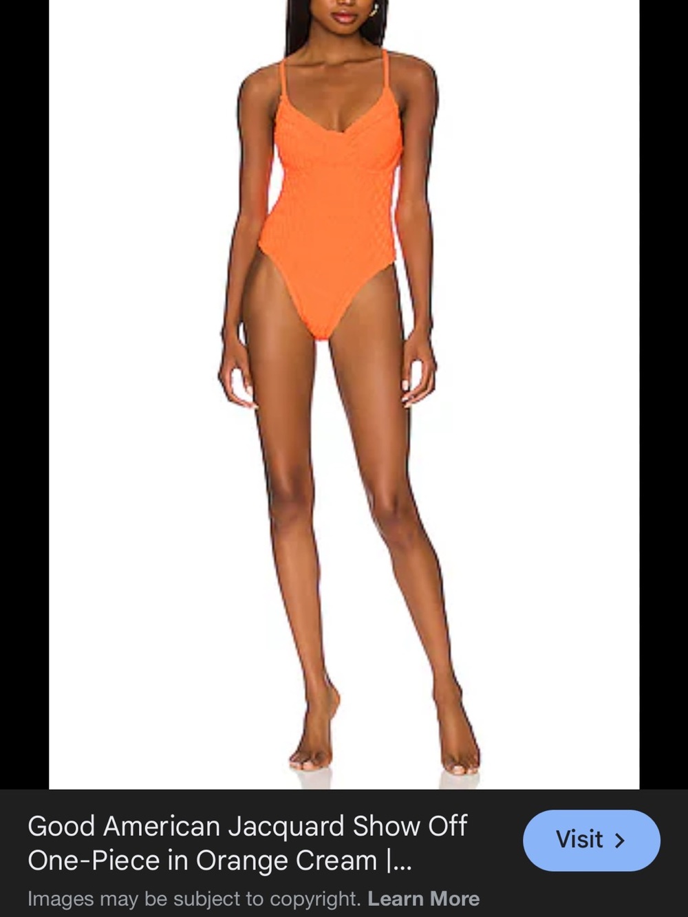 Good American Orange One-Piece Swimsuit
